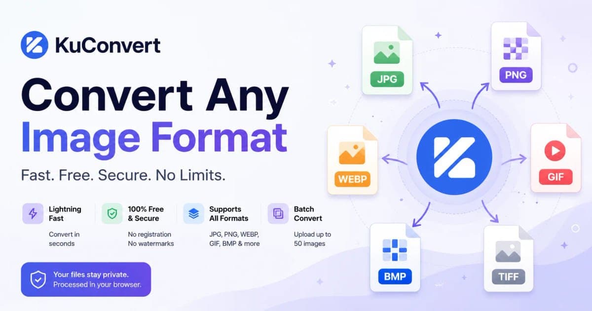 KuConvert — 122+ free tools for images, PDFs & SEO